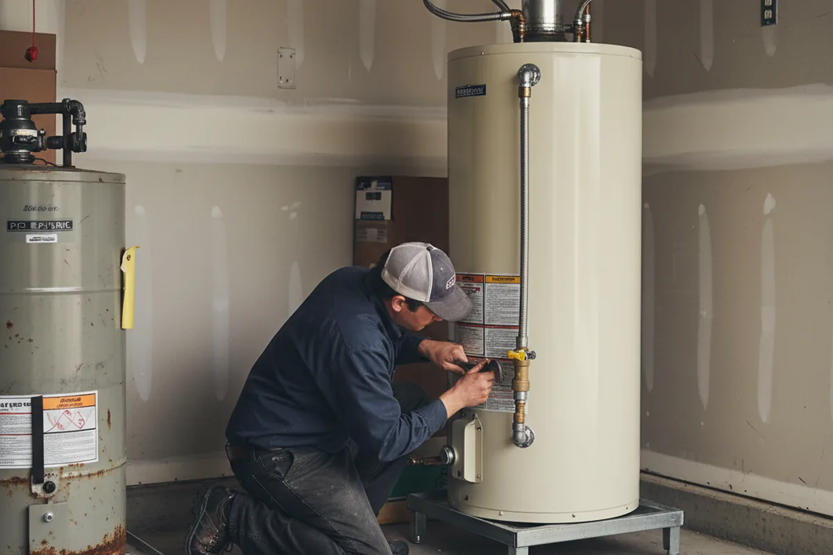 Water heater and shutoff valve replacement in Comer